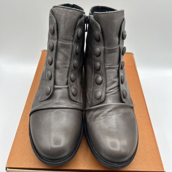 Miz Mooz Louise Women's Leather Ankle Boots SZ: 9 M, Graphite Gray-Box Included - Picture 2 of 16